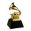Muka Metal Crystal Horn Trophy Music Trophy Gramophone Ornaments Gift, 4.61"L x 4.61"W x 9.05"H, Price/piece