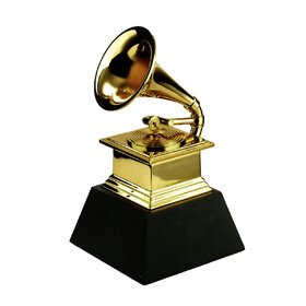 Muka Metal Crystal Horn Trophy Music Trophy Gramophone Ornaments Gift, 4.61"L x 4.61"W x 9.05"H