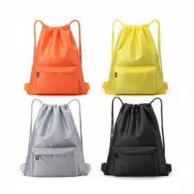 Muka Drawstring Backpack Waterproof Oxford Cloth Sports Gym Sackpack Lightweight Outdoor Travel Bag for Basketball Soccer Hiking