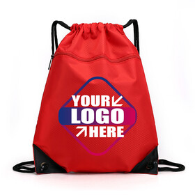 Muka Customized Heavy-Duty Sports Backpack, 600D Oxford Drawstring Bag with Zipper Organizer for Multipurpose Use