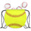 Muka 6PCS Softball 210D Polyester Drawstring Backpack, 14"H x 15 3/4"W
