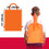 Custom 80G Non-woven Drawstring Backpack with Carry Handle