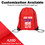 Custom 210D Poly Drawstring Backpack with PU Reinforced Corners, 13 3/8" x 17"