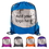 Custom Clear-View Drawstring Backpack, 210D Waterproof Polyester, 15 1/2" W x 17 1/2" H, Price/each