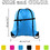 Opromo Blank 210D Polyester Drawstring Backpack with Front Zipper Pocket Cinch Sack Bulk String Bags