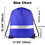 Muka 6PCS Reflective Drawstring Backpack Gym Sports String Sack Bags