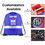 Muka Custom Print Reflective Stripe Drawstring Backpack Sports String Sack Bags Cinch Bags for Gym Travel School, 15 3/4"L x 13 3/4"W
