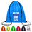 Custom 210D Poly Drawstring Backpack with Side Cloth Strap