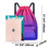 Opromo Water Resistant Gym Drawstring Backpack Nylon Cinch Sport Bag School Sackpack