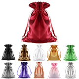 Opromo Satin Gift Bags Drawstring Pouch Wedding Candy Jewelry Silk Bags