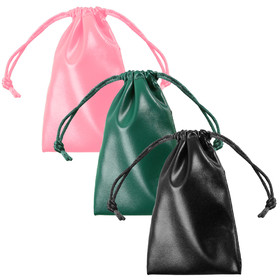 Opromo PU Leather Drawstring Bag, Earphone Storage Bag, Jewelry Pouch, Gift bag