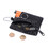 MUKA Canvas Outdoor Tactical Wallet Portable Coin Purse Key Card Holder Sports Zipper Bag Carabiner Pouch