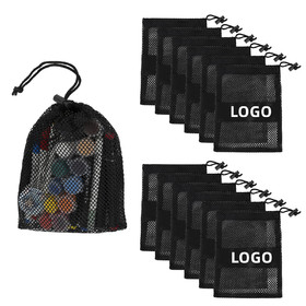 MUKA 12 Pack Custom Multi Purpose Mesh Drawstring Storage Ditty Bag Laundry Bag with Cord Lock Closure, 8 X 6.7 Inch