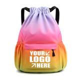 Muka Custom Large Swim Bag Gym Backpack Drawstring Beach Backpack for Men Women, Imprinted Swimming Bags
