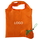 Custom Foldaway Orange Shopping Bags, 13.8" W x 22.5" L, Price/Piece