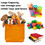 Muka Non-Woven Party Gift Tote Bags, Rainbow Colors With Handles For Birthday, School, Shopping (8 PCS/Assorted Colors, S)