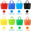 Muka Non-Woven Party Gift Tote Bags, Rainbow Colors With Handles For Birthday, School, Shopping (8 PCS/Assorted Colors, S)