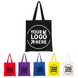 Muka Custom Embroidery Cotton Tote Bag Durable Grocery Shopping Bag for DIY, Advertising, Gift, Packaging