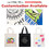 Muka 12 Pack Cotton Canvas Reusable Recycled Grocery Shopping Tote Bag, for DIY Advertising Promotion Gift, 14"W x 16"H