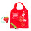 Muka Custom Print 10 Pack Strawberry Reusable Foldable Grocery Shopping Bags with Handles, Mixed Color