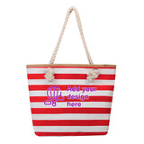 TOPTIE Custom Imprinted Women Canvas Tote Bag with Top Zipper Closure, Beach tote bag for Travel, Shopping