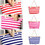 Muka Extra Large Stripe Canvas Beach Bag with Cotton Rope Handles
