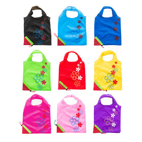Strawberry Foldable Tote Bag with Handles, Reusable Grocery Shopping Bags, Lightweight and Portable, Random Color