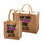 Custom Laminated Jute Burlap Wine Tote Bag for Gift, Shopping, Party, Travel