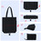 TOPTIE Foldable Cotton Tote Bag Durable Reusable Recycled Grocery Shopping Bag, for DIY, Gift