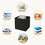 TOPTIE Fabric Storage Cube Bins Foldable Organizer Baskets Box Containers with Handles