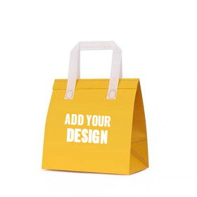 TOPTIE Custom Print Take Away Food Bags, Insulated Waterproof Bag for Warm or Cold Food, Restaurant or Picnic