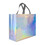 TOPTIE Holographic Goodie Tote Bag, Reusable Gift Bags with Handles, Non Woven Shopping Grocery Bags for Party, Holiday, Birthday, Wedding