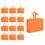 TOPTIE 12 PCS Large Tote Bags with Handles, Non-Woven Grocery Bags for Grocery, Shopping, Travel, Carry on Bag