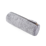 Blank Gray Felt Pen Pencil Case Stationery Pouch Bag Case Cosmetic Bags, 7-7/8