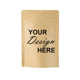 Custom Kraft Stand Up Pouch, Personalized Food Pouch Bag, 5.5 mil - One Color Printing