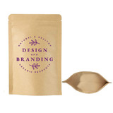 Custom Kraft Stand Up Pouch, Personalized Food Pouch Bag, 5.5 mil, Full Color Printing