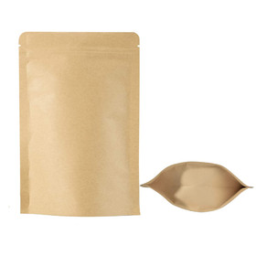 50 PCS Kraft Food Storage Pouch Bag Foil Lined Zip Lock Reusable Bags