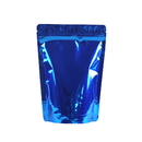 (Price/50 PCS) Blue Foil Lined Stand Up Pouch with Zipper, 4 OZ to 6 OZ, FDA Compliant