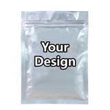 Custom Foil Flat Pouch with Zipper Closure, (0.125 OZ to 3.5 LB), FDA Compliant - One Color Printing