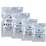 Custom Foil Flat Pouch with Zipper Closure, (0.125 OZ to 3.5 LB), FDA Compliant, One Color Silk Screen Printing