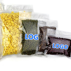 Custom Flat Pouch w/Notch, Personalized Food Pouch Bag, FDA Compliant, One Color Silk Screen