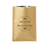 Muka Custom Kraft Foil Flat Pouch, Personalized Chocolate Bar Pouch Bag, FDA Compliant, One Color Printing