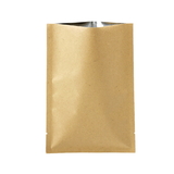 100 PCS Kraft Foil Flat Chocolate Bar Pouch Bag, 0.5 OZ to 16 OZ, FDA Compliant