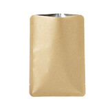 Muka 100 PCS Reusable Kraft Flat Bags for Chocolate Bar, Foil Lined Zip Pouch