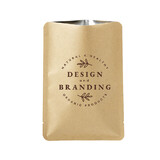 Muka Custom Kraft Foil Flat Pouch, Personalized Chocolate Bar Pouch Bag, FDA Compliant, One Color Printing