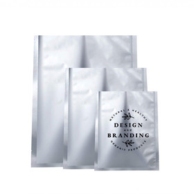 Custom Foil Flat Pouch, Personalized Food Pouch Bag, FDA Compliant, 0.125 OZ to 20 OZ, One Color Silk Screen