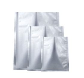 Muka 100 PCS Silver Metallized Flat Pouch, Reusable Food Pouches Bag 0.125 OZ to 20 OZ
