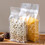 Muka 50 PCS Side Gusseted Bag, 8 OZ Clear Poly Stand Up Pouch Bags, FDA Compliant (4"W x 7 3/4"L)