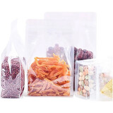 50 PCS Muka Side Gusseted Bag, Clear Poly Pouch Bags, 8 OZ to 2 LB, FDA Compliant