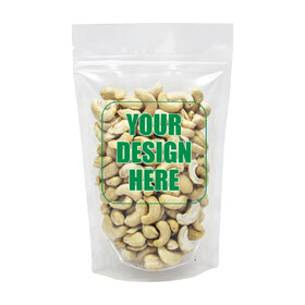 Muka Custom Clear Stand Up Pouch, Personalized Food Pouch Bag, 1 OZ to 2 LB, FDA Compliant, One Color Silk Screen Printing